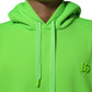 Green DG Logo Men Hooded Sweatshirt Sweater