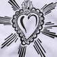 White Sacred Heart Hooded Sweatshirt Sweater