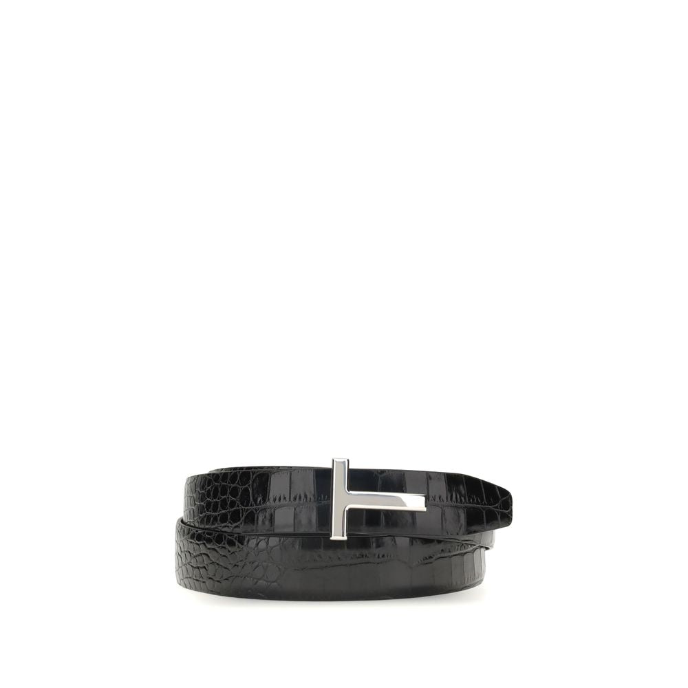 SHINY PRINTED CROC REVERSIBLE T BELT 30