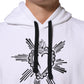 White Sacred Heart Hooded Sweatshirt Sweater