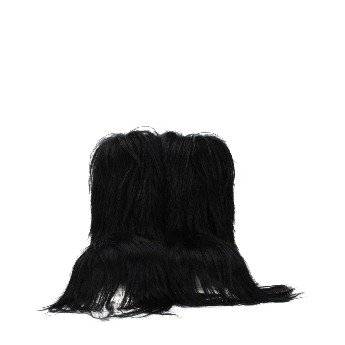 Black Fur Ankle Boots