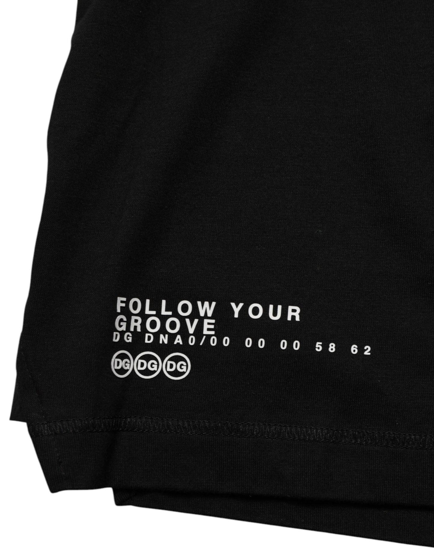 Black Statement Cotton Men Crew Neck T-shirt