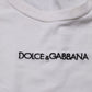 White Logo Print Cotton Crew Neck Men T-shirt