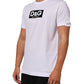 White Logo Print Cotton Crew Neck T-shirt