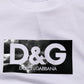White Logo Print Cotton Crew Neck T-shirt