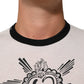 White Sacred Heart Cotton Crew Neck T-shirt