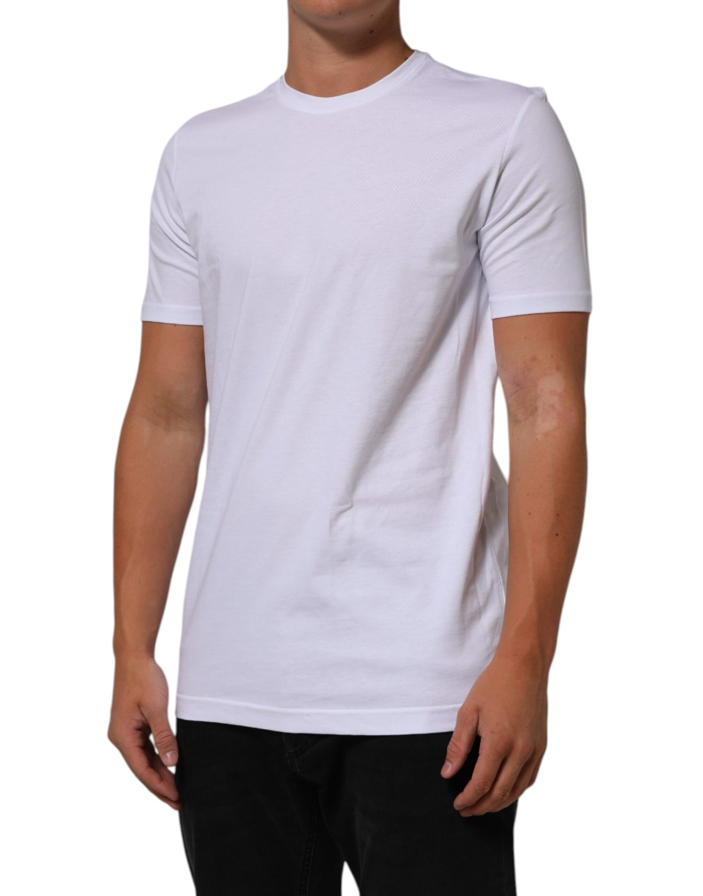 White Cotton Goodluck 2023 Crew Neck T-shirt