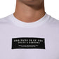 White Cotton Logo Print Crew Neck Men T-shirt