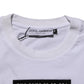 White Cotton Logo Print Crew Neck Men T-shirt