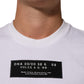 White Cotton Logo Print Crew Neck Men T-shirt