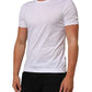 White Cotton Crew Neck Underwear Tee T-shirt