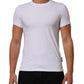White Cotton Round Neck Underwear T-shirt