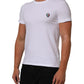 White Cotton DG Italia Round Neck Men T-shirt