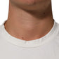 White Cotton Logo Print Crew Neck Men T-shirt