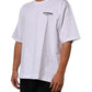 White Cotton Logo Print Crew Neck T-shirt