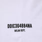White Cotton Logo Print Crew Neck T-shirt
