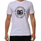 White Cotton Logo Print Crew Neck T-shirt
