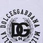 White Cotton Logo Print Crew Neck Men T-shirt