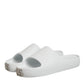 White Logo Slides Sandals Men Beachwear Shoes
