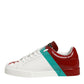 Multicolor Leather Logo Low Top Sneakers Shoes