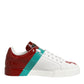 Multicolor Leather Logo Low Top Sneakers Shoes