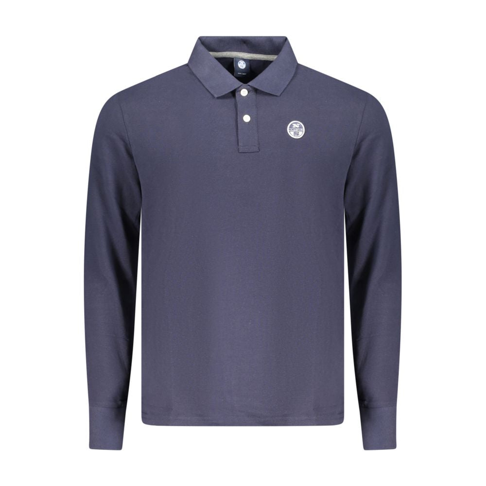 Blue Cotton Polo Shirt