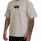 Ivory Cotton Ivory Printed Crewneck