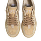 Beige Leather Miami Low Top Sneakers Men Shoes
