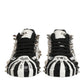 Black White Studded Low Top Sneakers Shoes