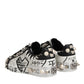 Black White Studded Low Top Sneakers Shoes