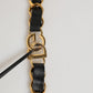 Black Leather Gold Chain Bag Accessory Shoulder Strap