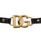 Black Leather Gold Chain Bag Accessory Shoulder Strap