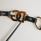 Black Leather Gold Chain Bag Accessory Shoulder Strap