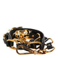 Black Leather Gold Chain Bag Accessory Shoulder Strap