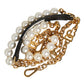 Black Leather Gold Chain Bag Accessory Shoulder Strap