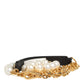 Black Leather Gold Chain Bag Accessory Shoulder Strap