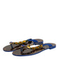 Blue Crystals Flats Sandals Beachwear Shoes