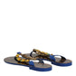 Blue Crystals Flats Sandals Beachwear Shoes
