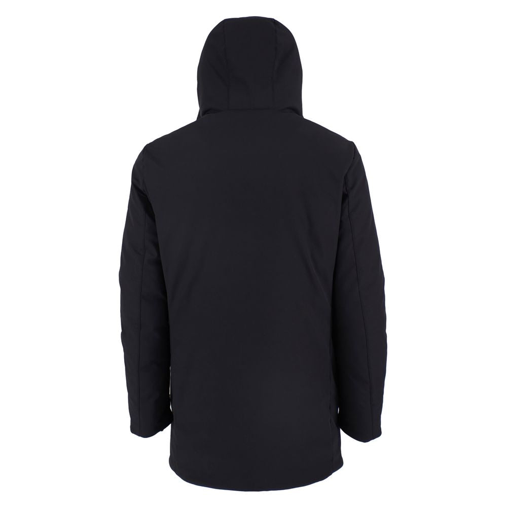 Black Nylon Jackets & Coat