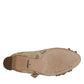 Gold Jacquard Crystal Mary Janes Pumps Shoes