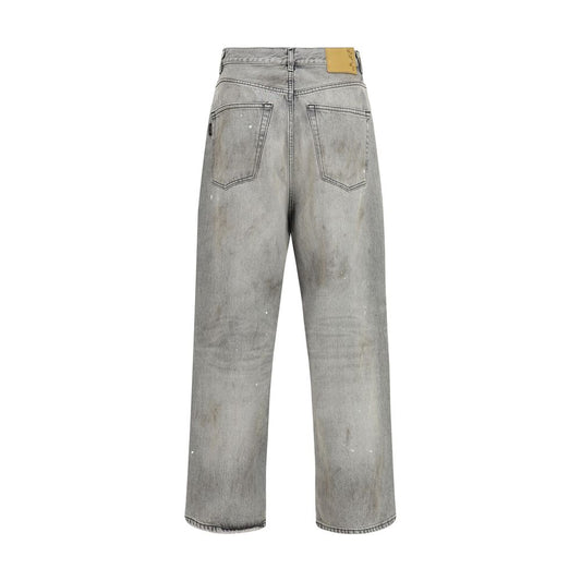 Grey straight-leg Jeans