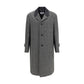 Single-breasted coat in virgin wool blend