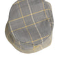 Gray Yellow Wool Blend Plaid Bucket Cap Men Hat