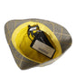 Gray Yellow Wool Blend Plaid Bucket Cap Men Hat