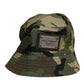 Green Camouflage Polyamide Logo Bucket Cap Hat