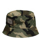 Green Camouflage Polyamide Logo Bucket Cap Hat