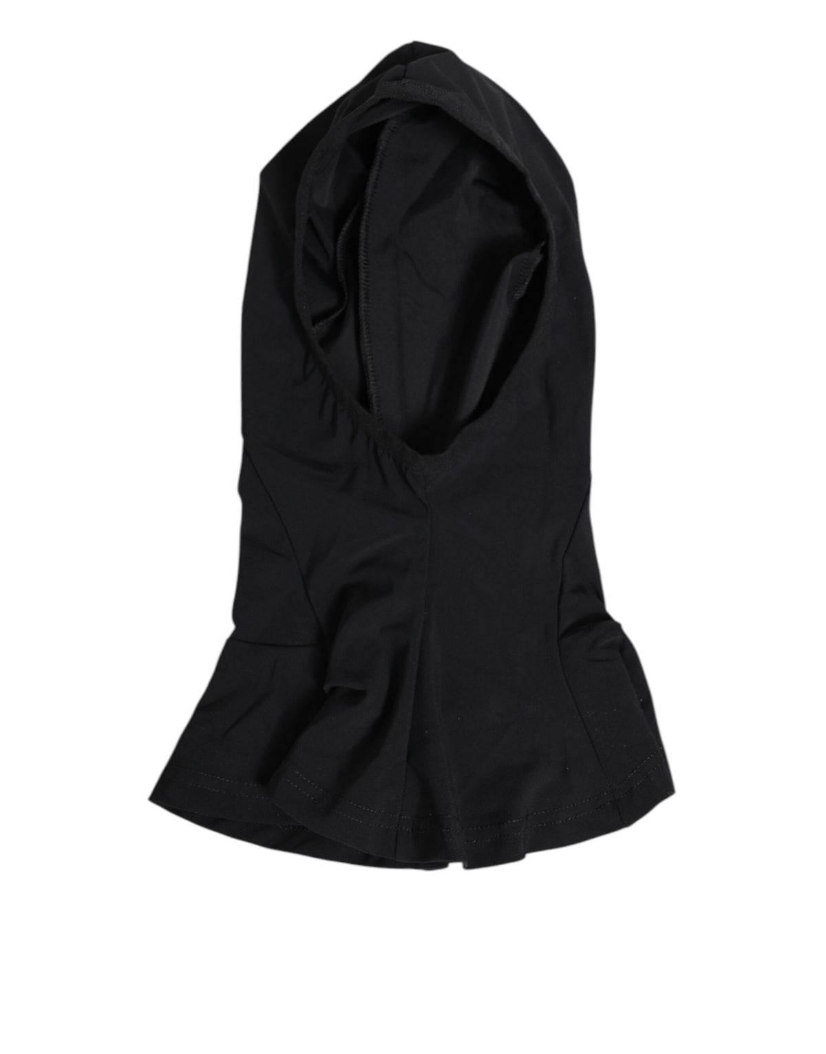 Black Nylon Elastane Balaclava Hood Face Cover Hat