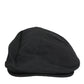Black Cotton Blend Newsboy Men Cloth Cap Hat