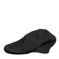 Black Cotton Blend Newsboy Men Cloth Cap Hat