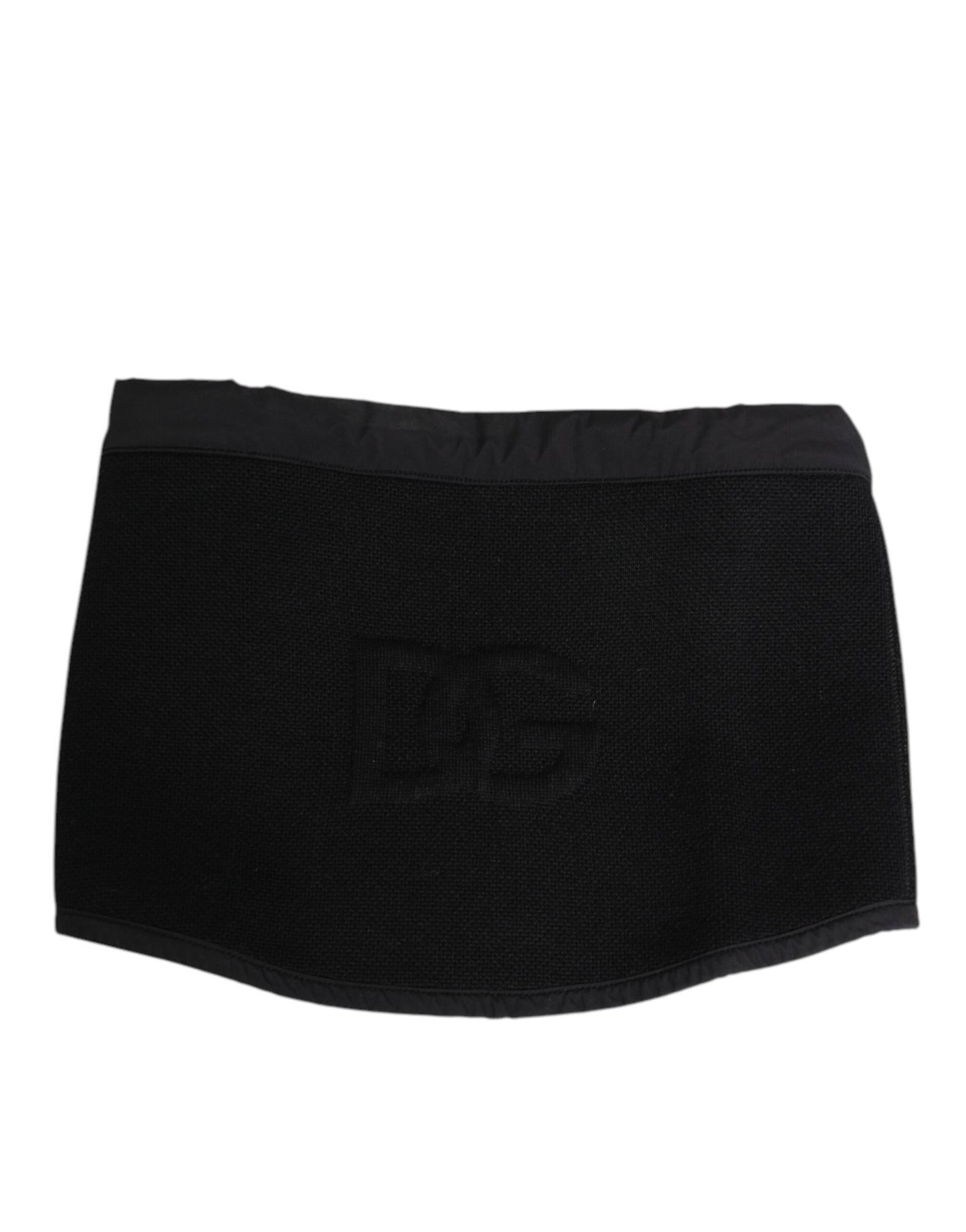 Black Lace Stole Knitted DG Logo Men One Size  Scarf